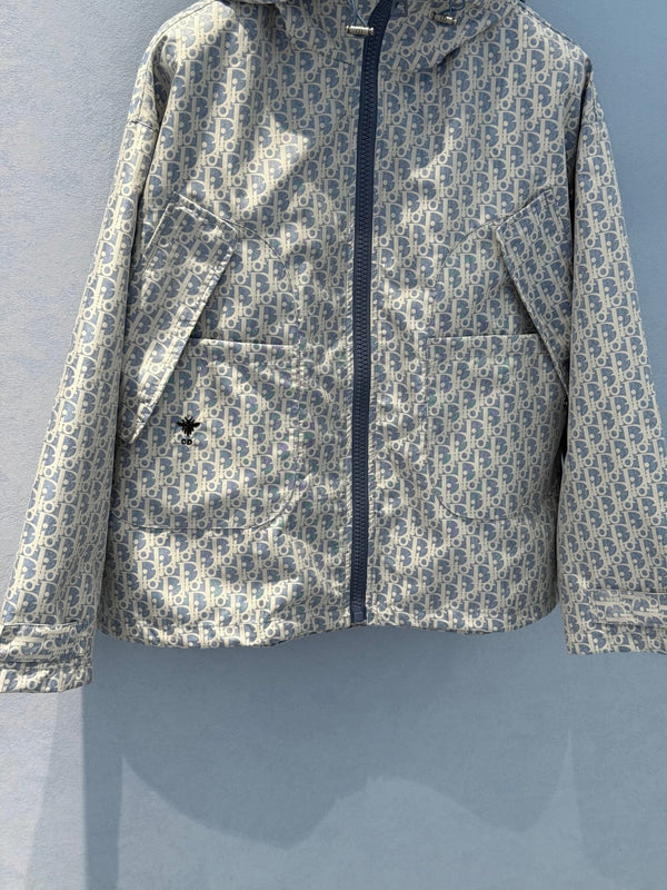CD 25 hooded jacket baby blue polyester