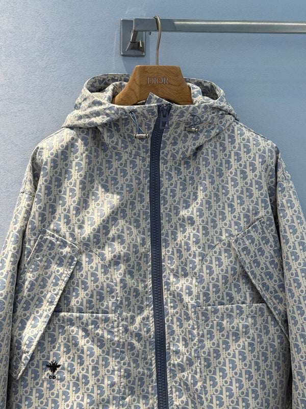 CD 25 hooded jacket baby blue polyester