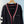 CD 25 Cardigan Black Red White Cotton