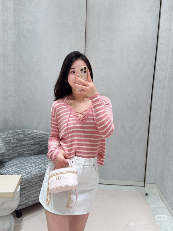 CD 25 Striped Long Sleeve Shirt Cotton