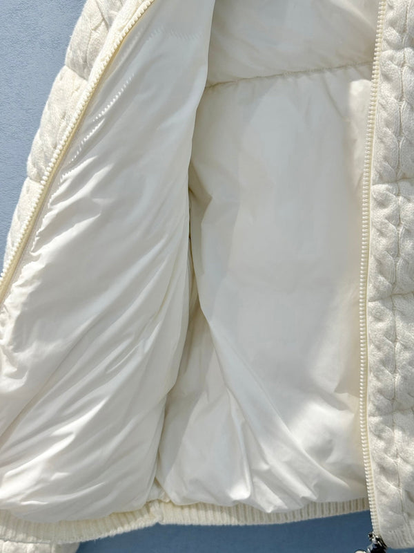 Moncler 25 Jacket Rope White Wool