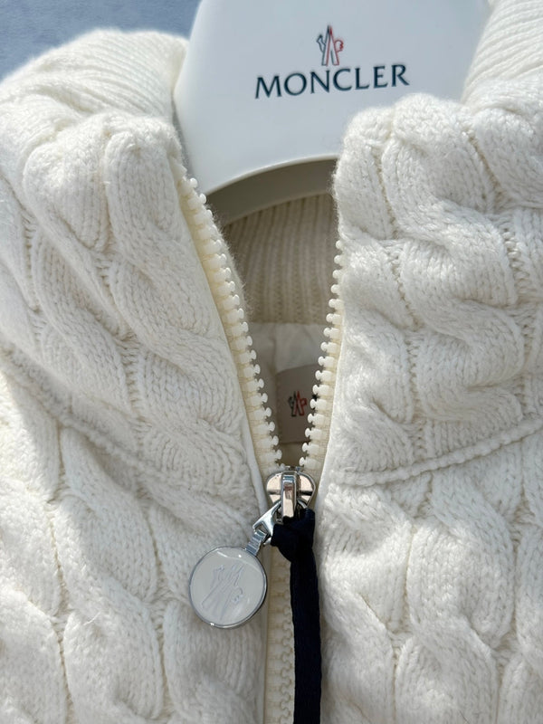 Moncler 25 Jacket Rope White Wool