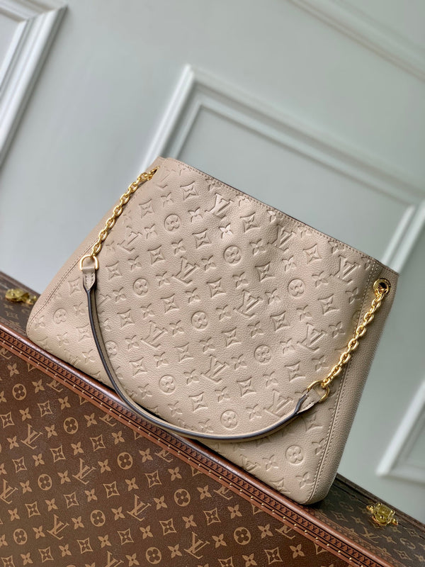 Borsa tote Anytime 42cm Beige Gold Empreinte in pelle 250557