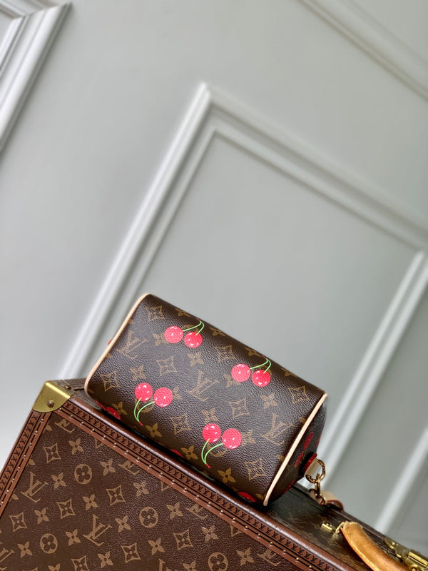 Speedy Bandoulière Cherry bag Brown Beige Monogram Canvas 251532