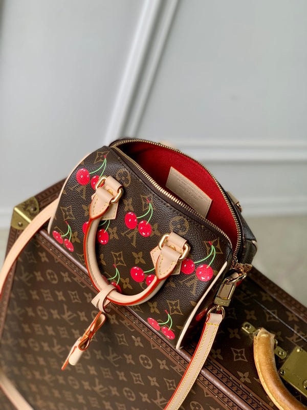 Speedy Bandoulière Cherry bag Brown Beige Monogram Canvas 251532