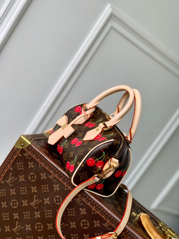 Speedy Bandoulière Cherry bag Brown Beige Monogram Canvas 251532