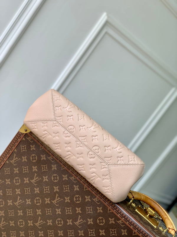 Borsa tote Anytime da 34 cm in pelle beige puro e oro Empreinte 251568
