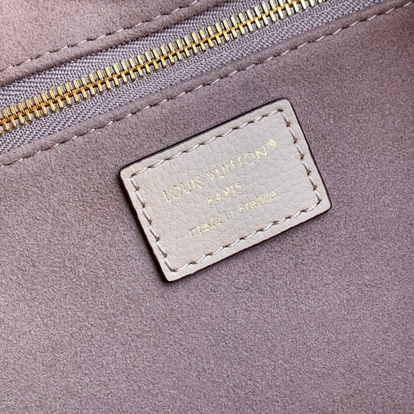 Borsa tote Anytime da 34 cm in pelle beige puro e oro Empreinte 251568