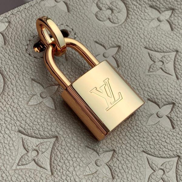 Borsa tote Anytime 34cm Beige Gold Empreinte in pelle 251566