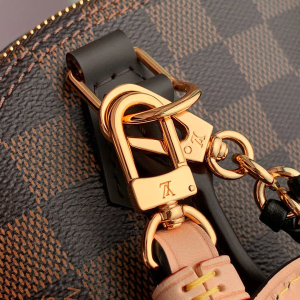 LV Alma Monogram Bag 19.5cm Brown Leather Canvas 337564