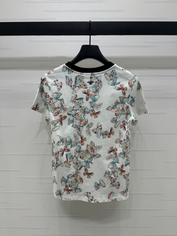 Dior 25C T-Shirt Papillon multicolore Pattern 228799