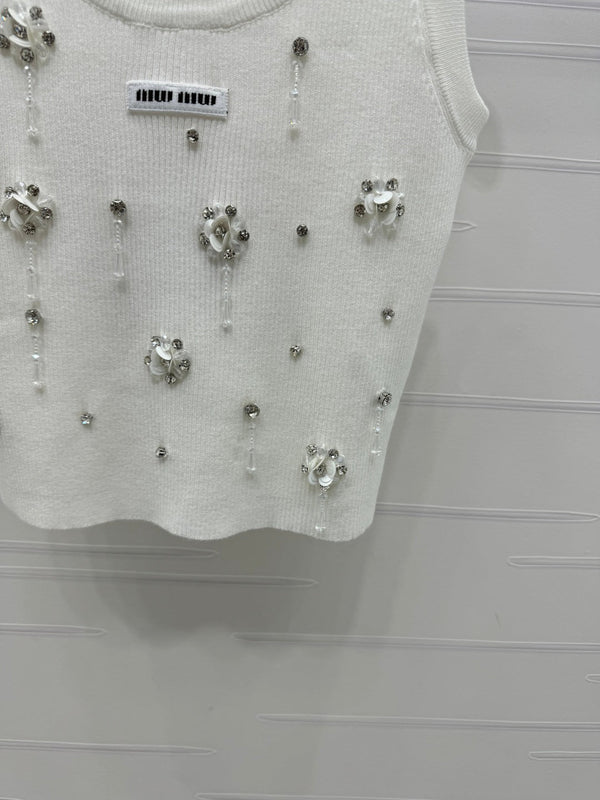 Miumiu 25 White Crop Top