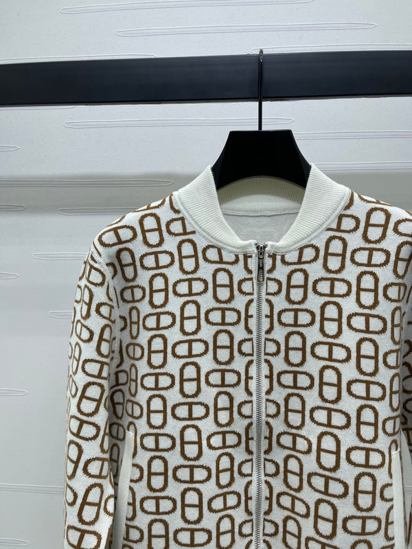 HM 25 Cardigan Black And White Wool 264288