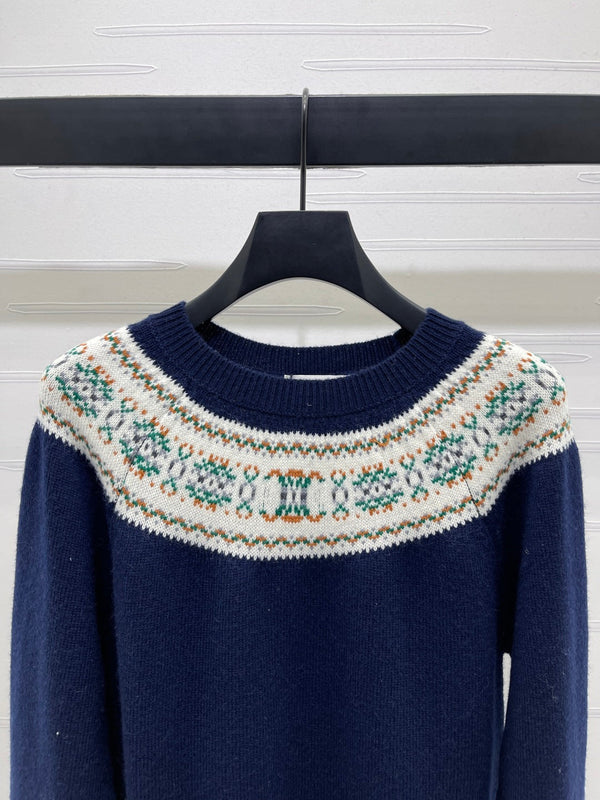 Celine 25 Patterned Sweater Cashmere 295598
