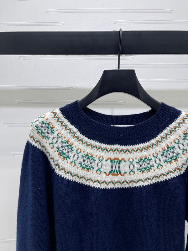 Celine 25 Patterned Sweater Cashmere 295598