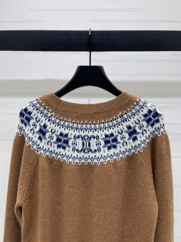 Celine 25 Patterned Sweater Cashmere 295598