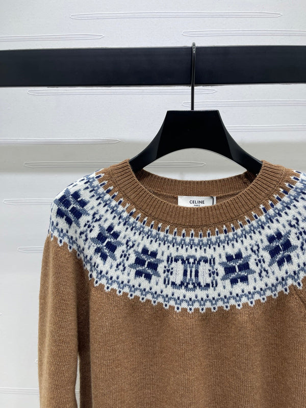 Celine 25 Patterned Sweater Cashmere 295598