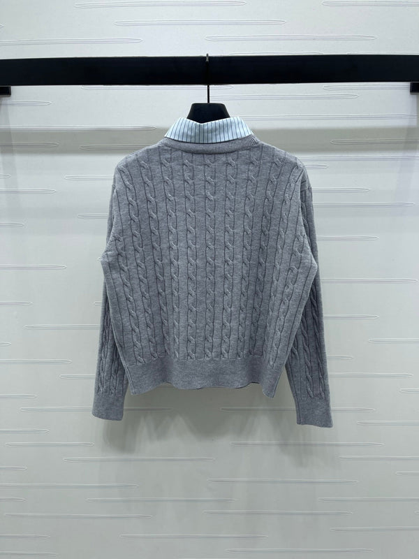 Miu Miu 25 Long Sleeve Knitted Sweater Wool 295626