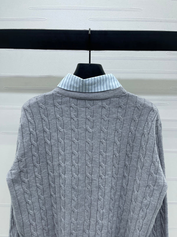Miu Miu 25 Long Sleeve Knitted Sweater Wool 295626
