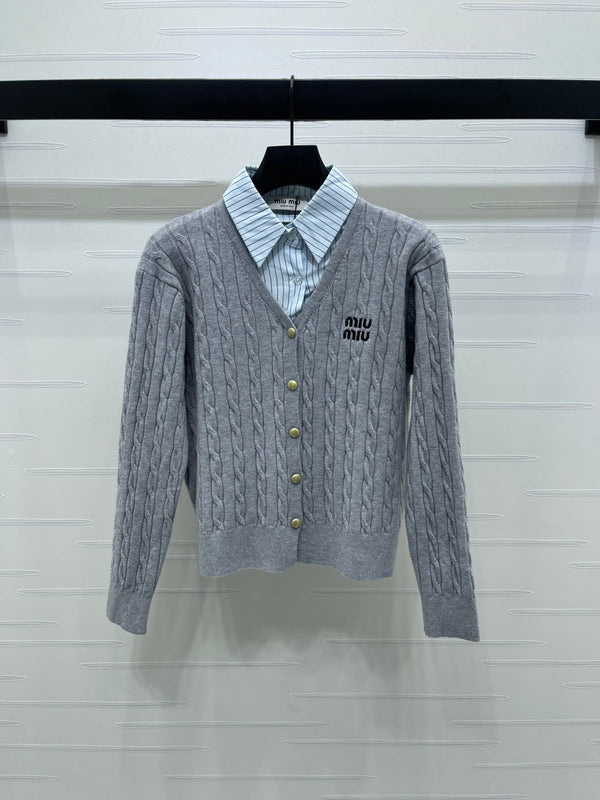 Miu Miu 25 Long Sleeve Knitted Sweater Wool 295626