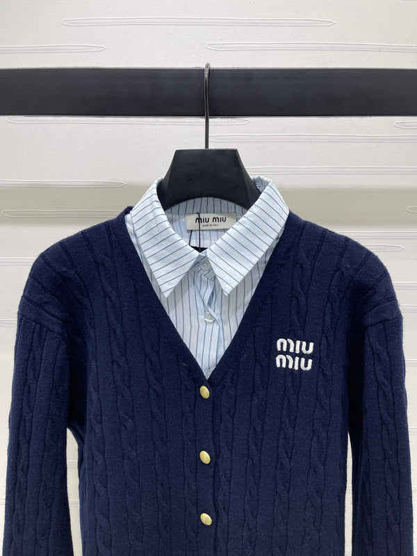 Miu Miu 25 Long Sleeve Knitted Sweater Wool 295626