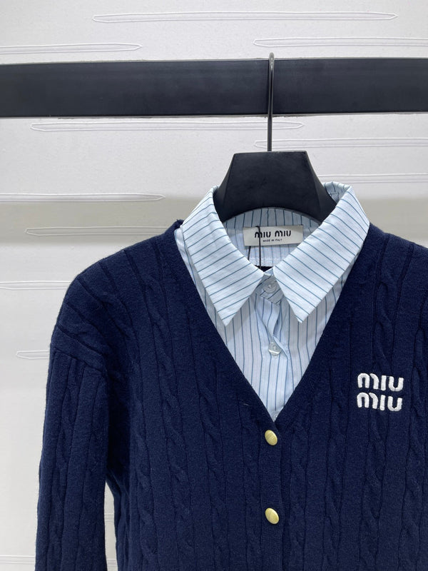 Miu Miu 25 Long Sleeve Knitted Sweater Wool 295626