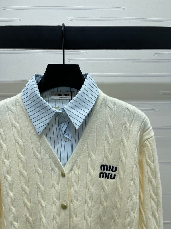 Miu Miu 25 Long Sleeve Knitted Sweater Wool 295626