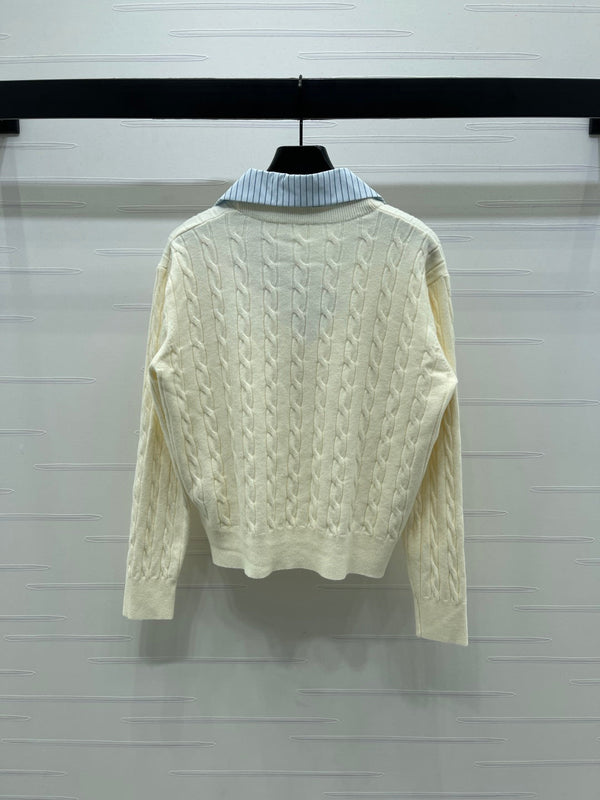 Miu Miu 25 Long Sleeve Knitted Sweater Wool 295626