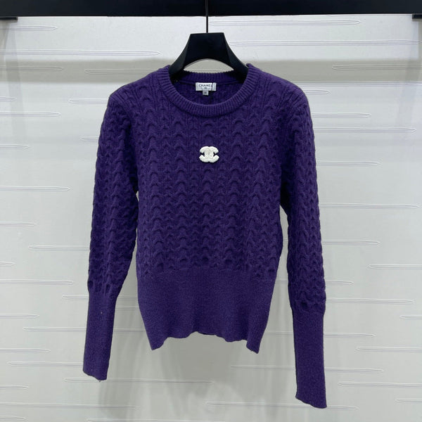 Chanel 2025 Pull manches longues Violet Laine Acrylique Nylon 319587