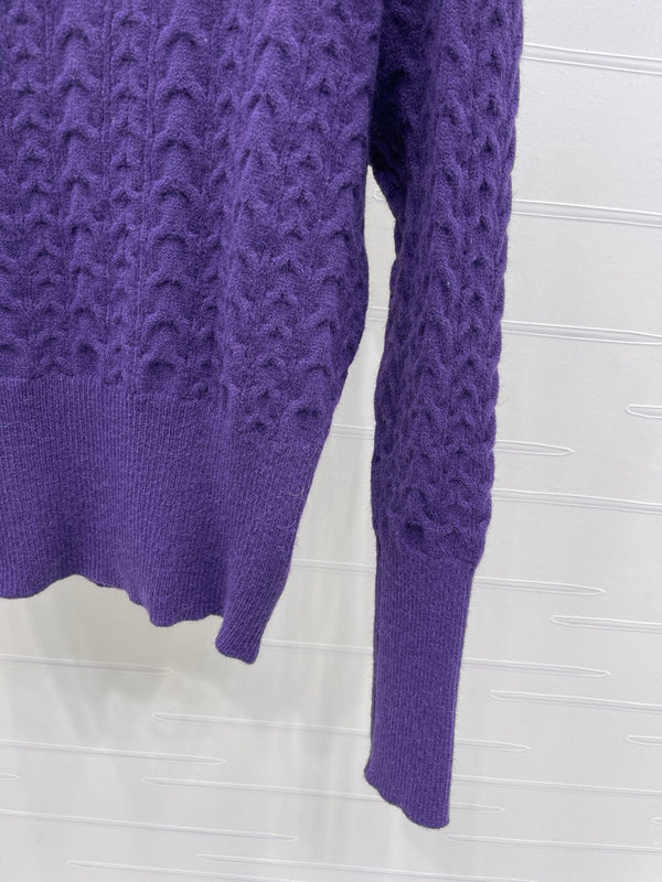 Chanel 2025 Pull manches longues Violet Laine Acrylique Nylon 319587