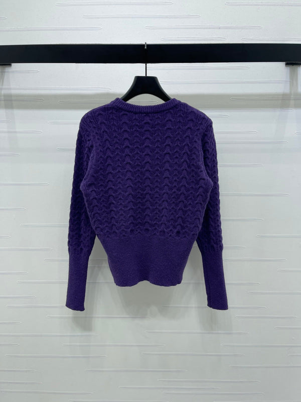 Chanel 2025 Pull manches longues Violet Laine Acrylique Nylon 319587