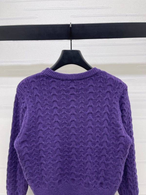 Chanel 2025 Pull manches longues Violet Laine Acrylique Nylon 319587