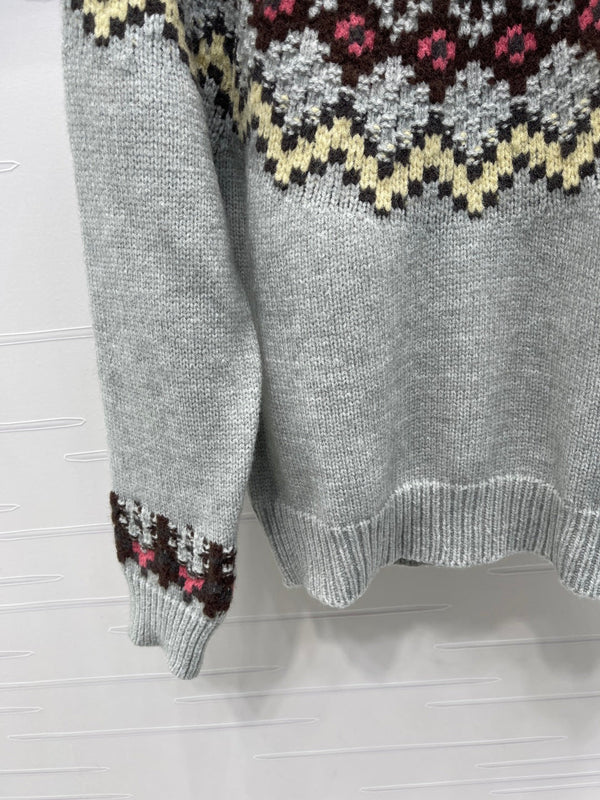 Chanel Pull 2025 Gris Couleurs Mélangées Laine Nylon 319617