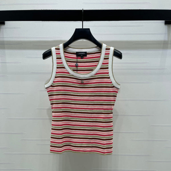 CC Débardeur rayé multicolore Tencel 351049