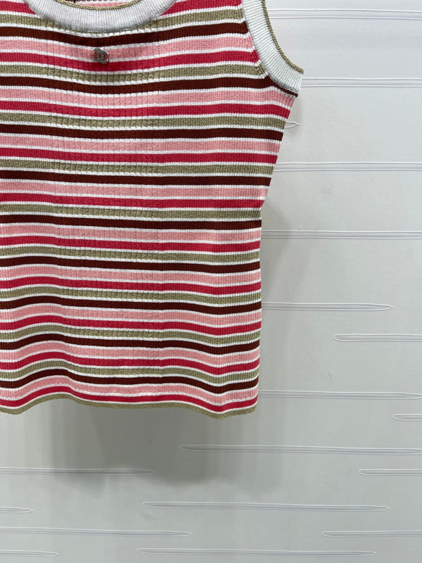 CC Débardeur rayé multicolore Tencel 351049