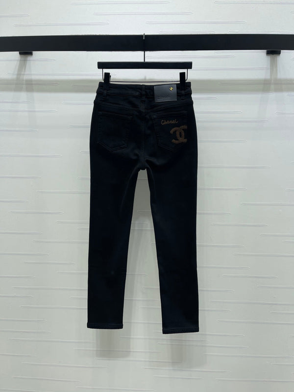 CC Jean coupe slim Denim noir 343625
