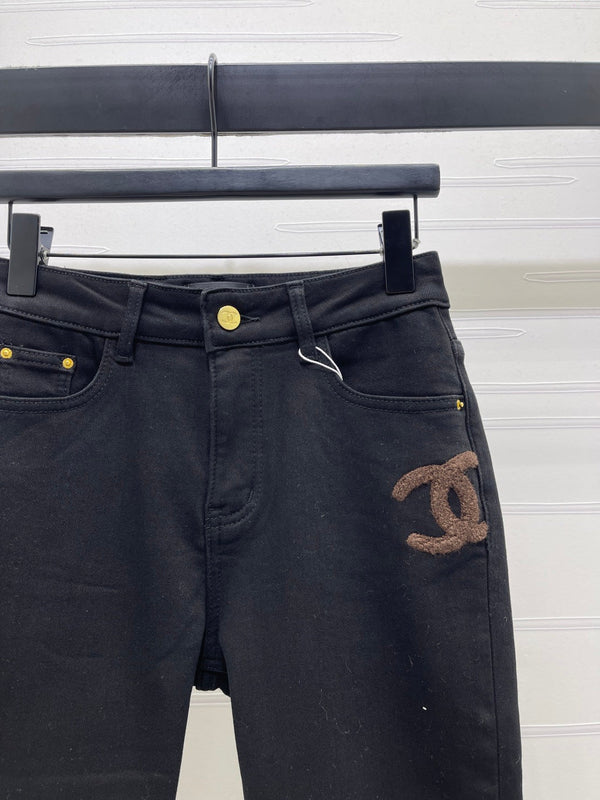 CC Jean coupe slim Denim noir 343625