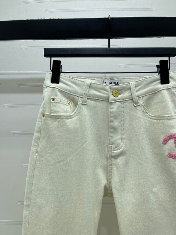 CC Jean Slim Blanc Rose Denim 343627