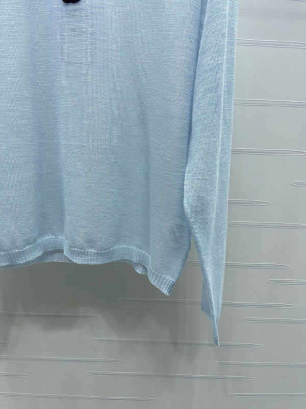 Ensemble deux pièces caraco et tricot manches longues CC 26s Bleu clair 344133