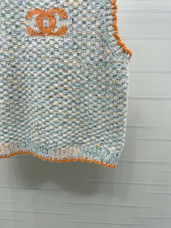CC 26s Gilet en maille tissé à col rond et blocs de couleurs 344117