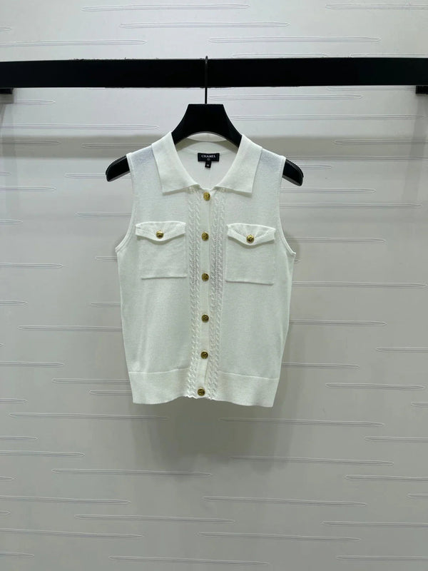 CC 2026 Collared Knit Vest Wool 390686