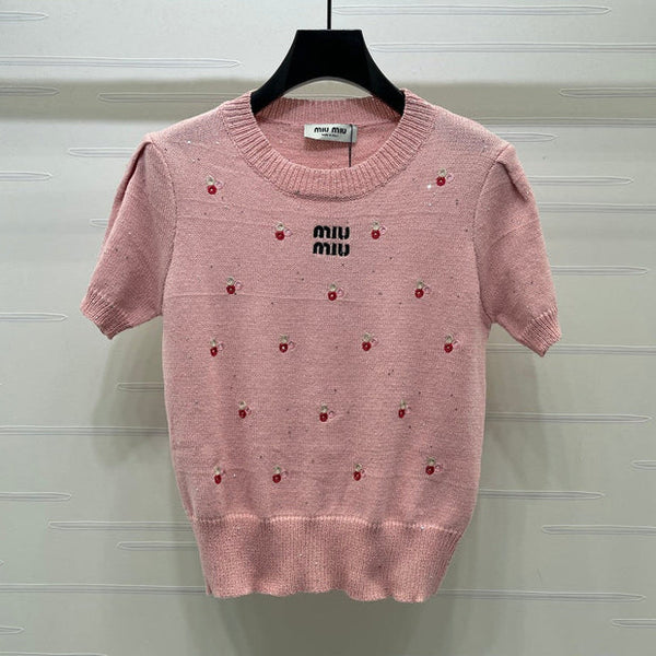 Miu 2026 Shirt Pink Wool 643220