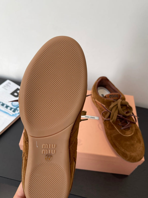 MiuMiu 25 sneaker brown suede 521965