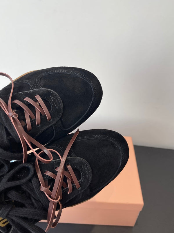 MiuMiu 25 sneaker black suede 521964