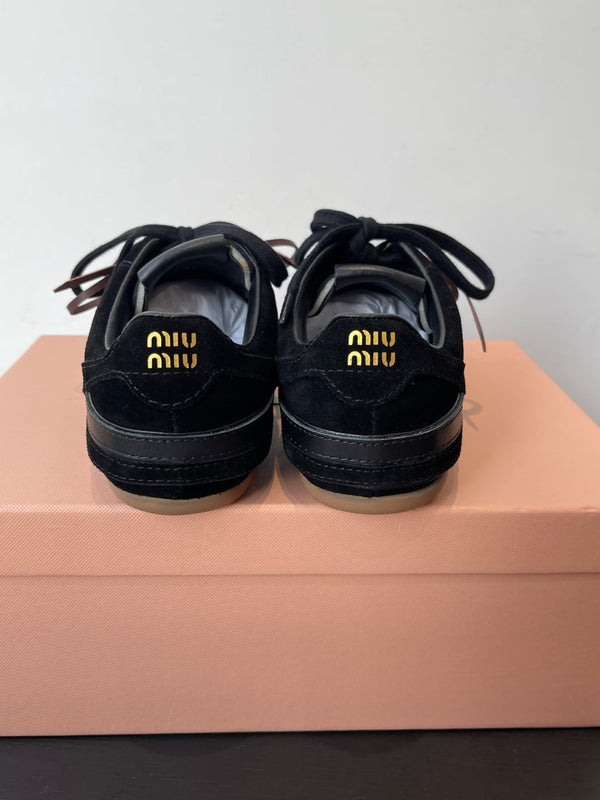 MiuMiu 25 sneaker black suede 521964