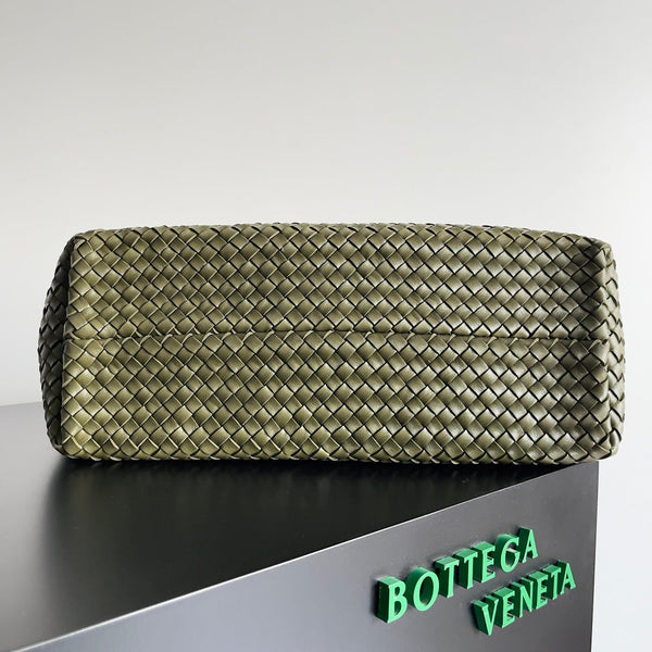 Borsa Cabat grande BV 51 cm Pelle verde militare GHW