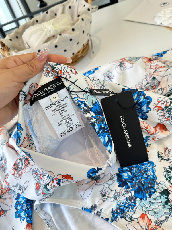 Dolce & Gabbana Bikini White Colorful Cotton 185842