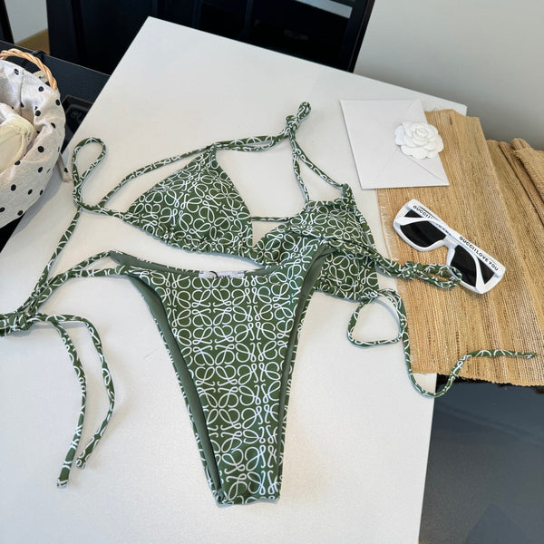 Loewe Bikini Monogram Green Cotton 185844