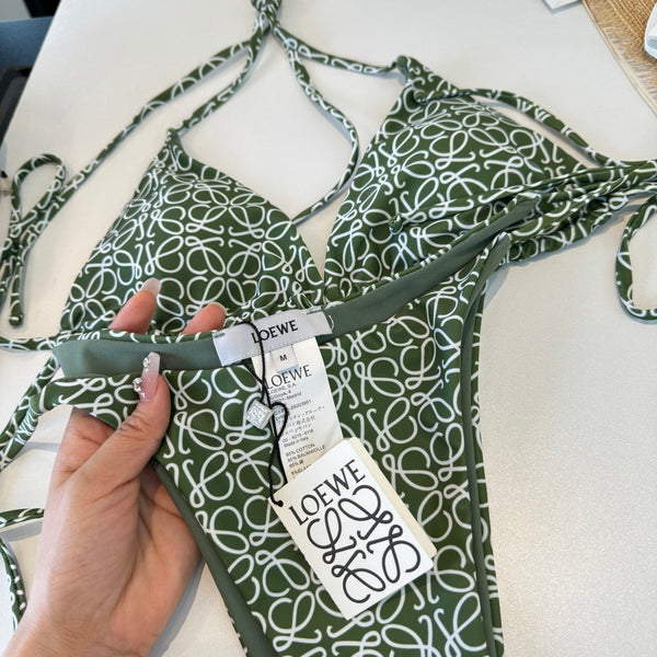 Loewe Bikini Monogram Green Cotton 185844