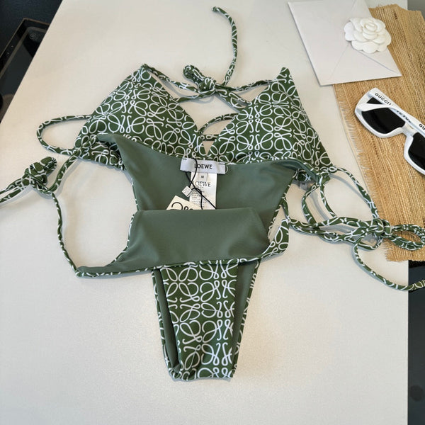 Loewe Bikini Monogram Green Cotton 185844